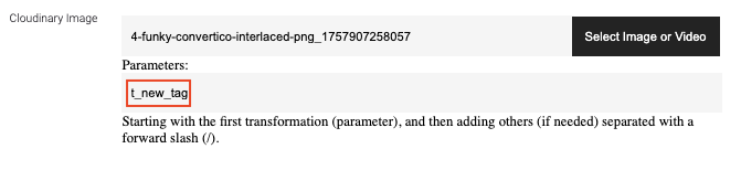cloudinary widget field parameters