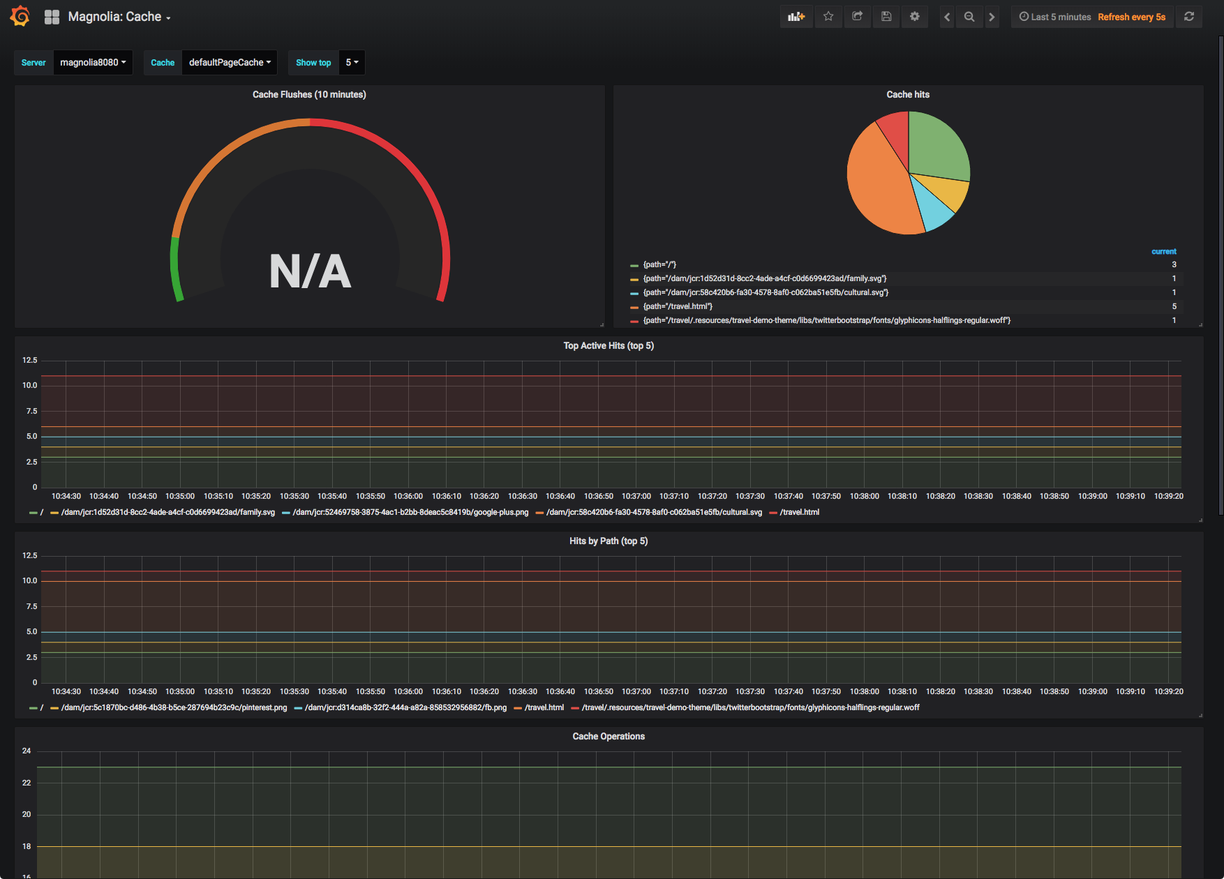 dashboard magnolia cache