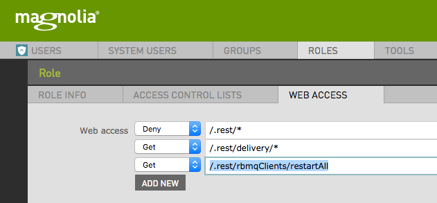 client control endpoint security config