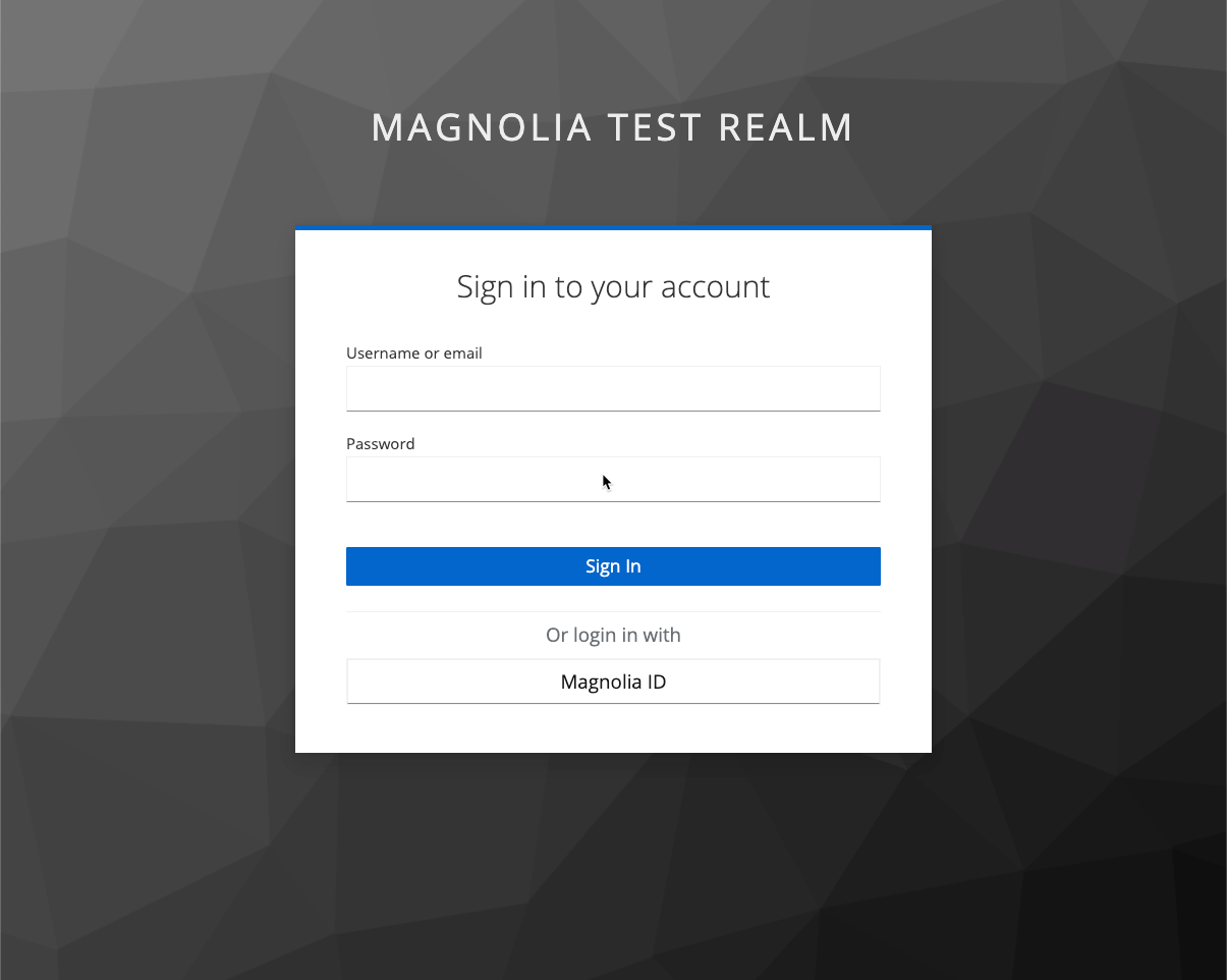 Magnolia test realm login