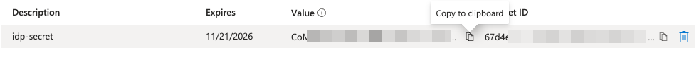Azure CopyAppRegSecret
