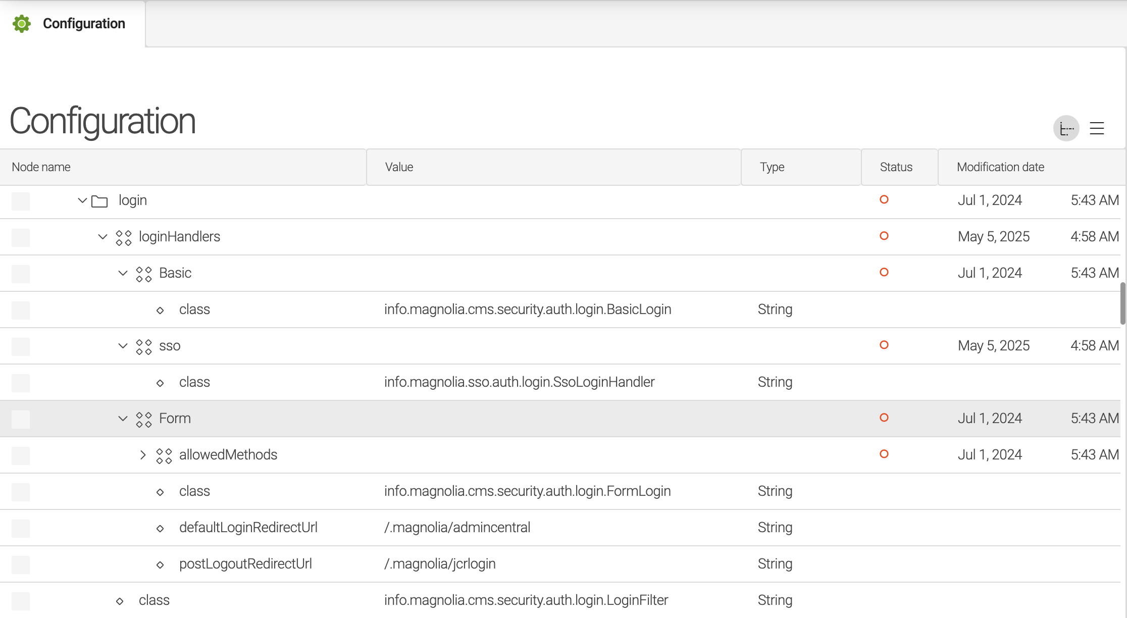ConfigurationApp loginHandlers