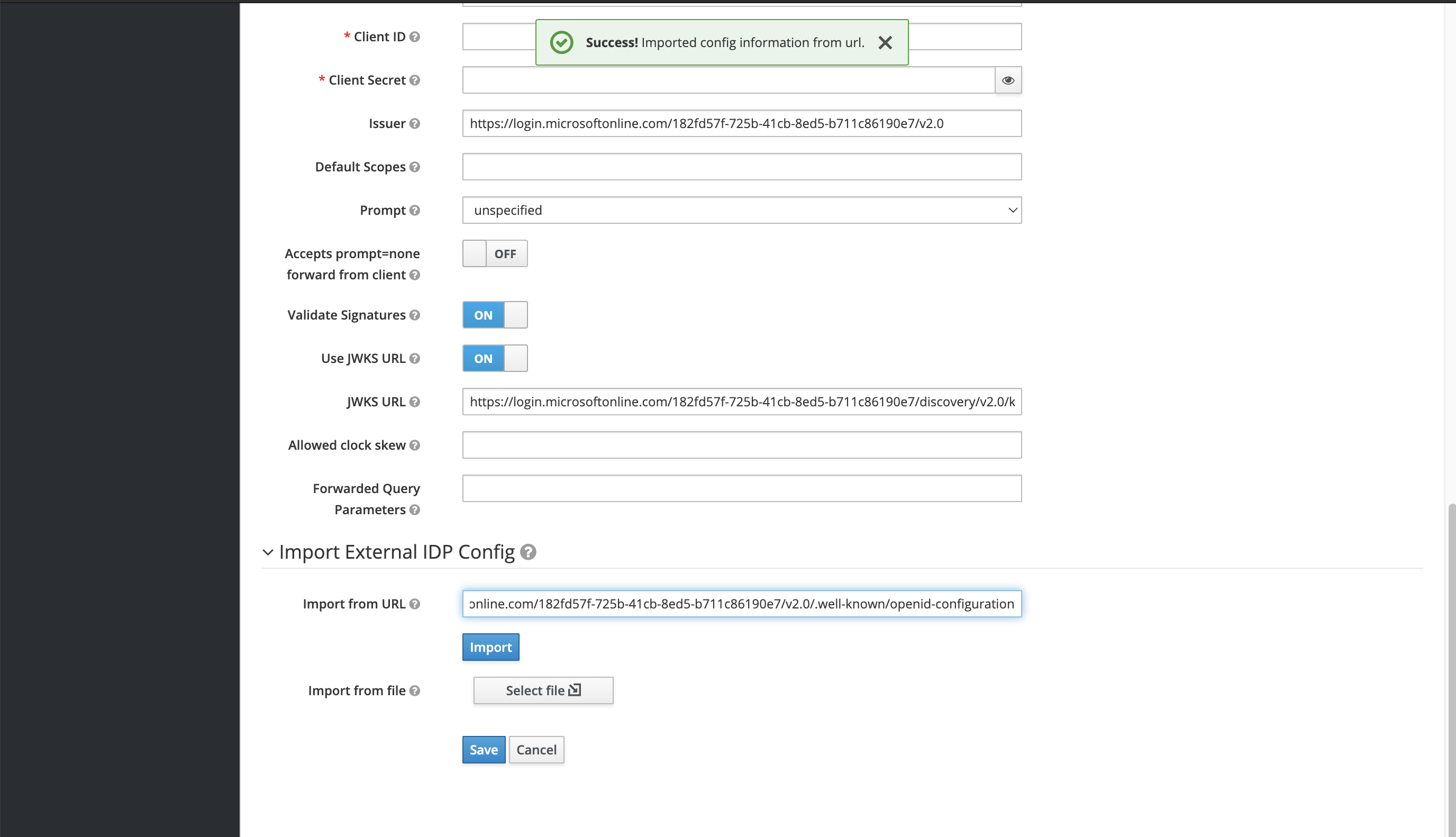 Keycloak CreateIDP 2