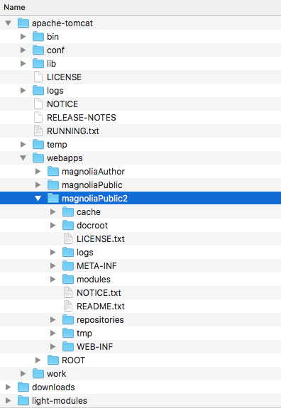 Public instance folder structure