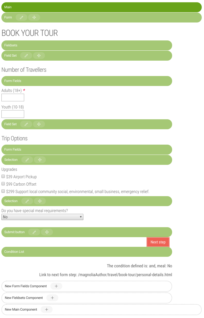 Conditional steps