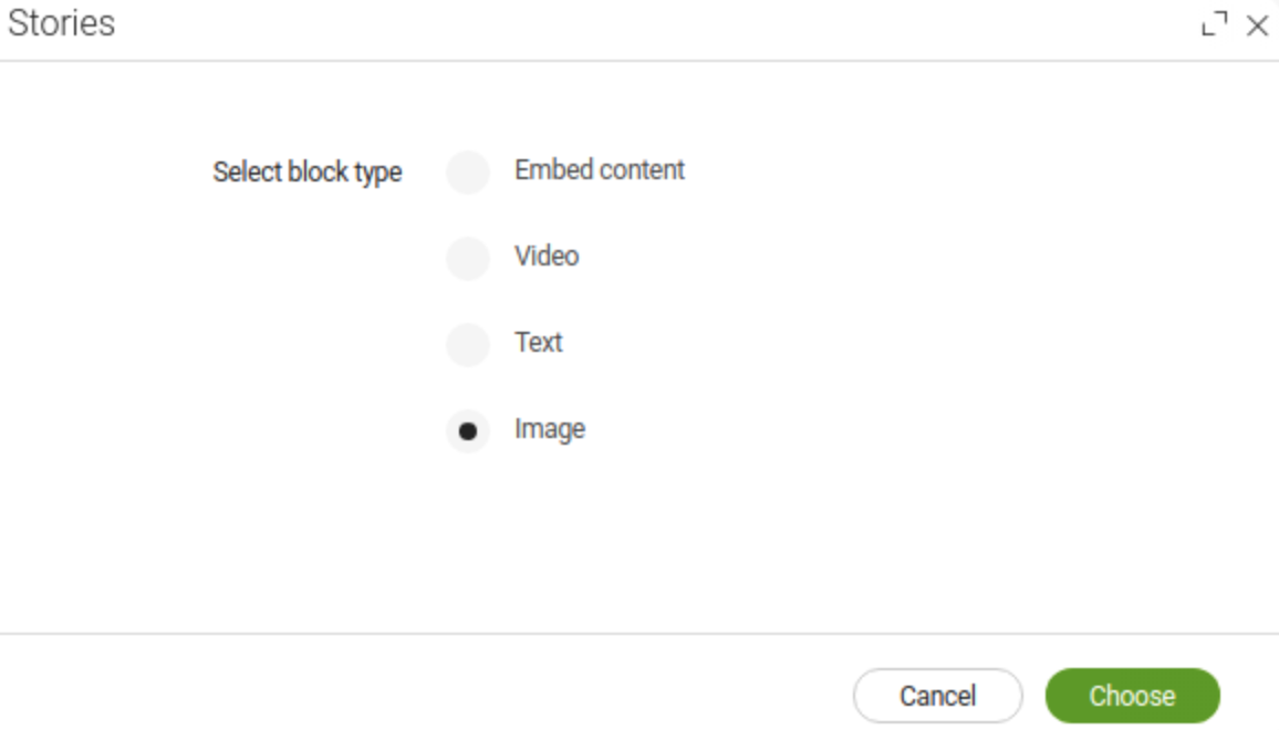 Block picker dialog