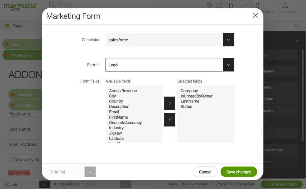 Marketing form