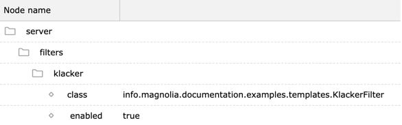 Custom filters node