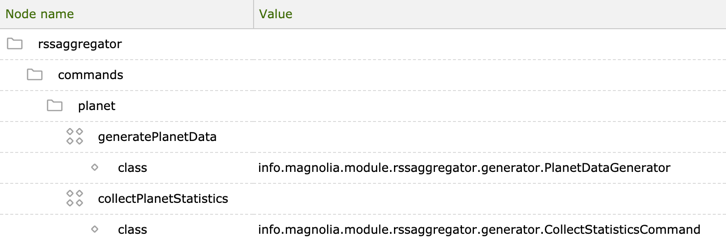 Feed Planet data in the Configuration app