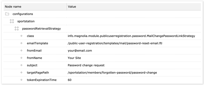 `sportstation` mail password retrieval strategy