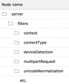 Magnolia main filter configuration space