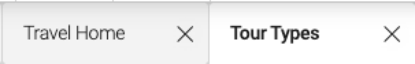 Tabs inside the Pages app