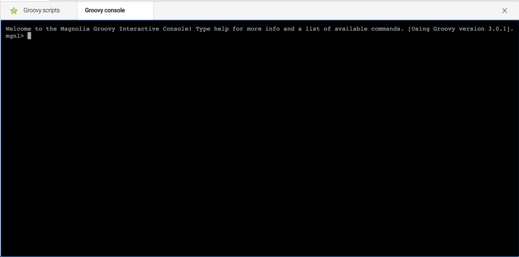 Groovy console