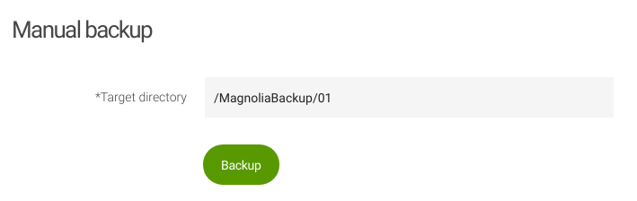 Manual backup