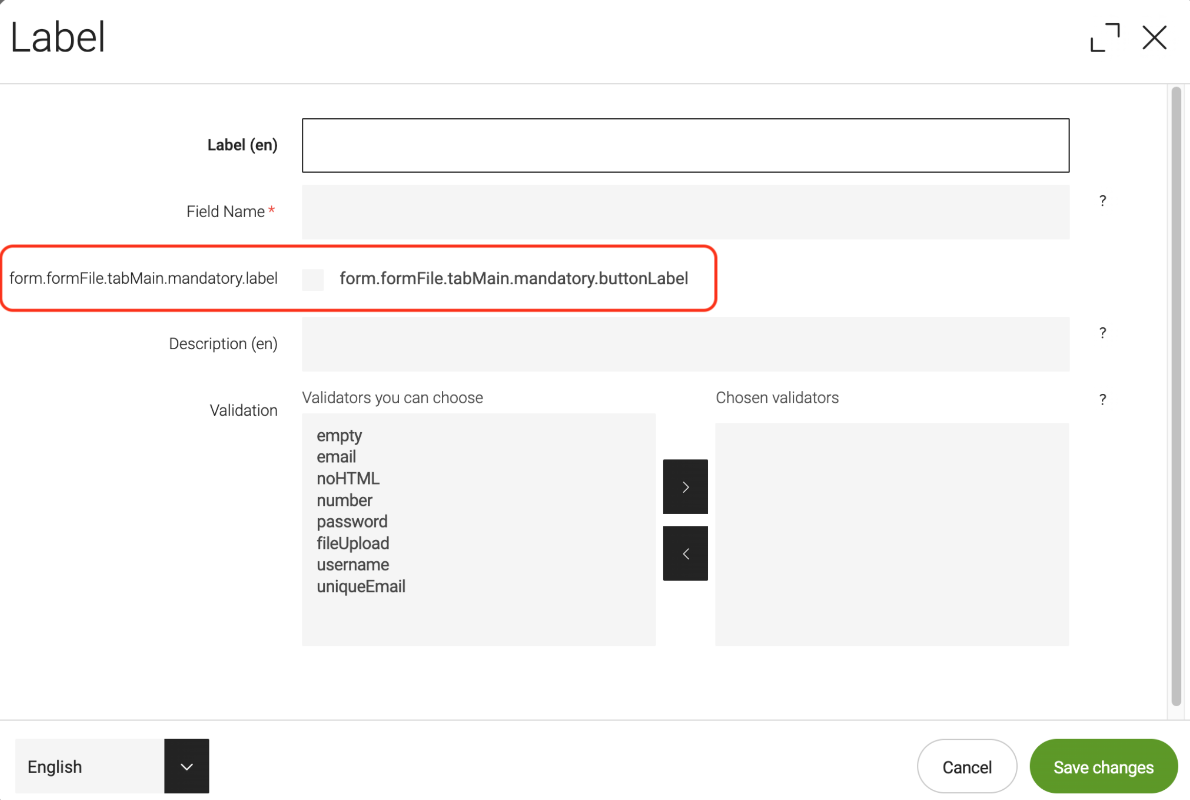 formFile in Pages app