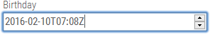 Datetime field